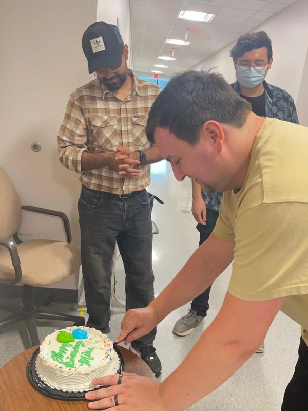 Cutting the cake
