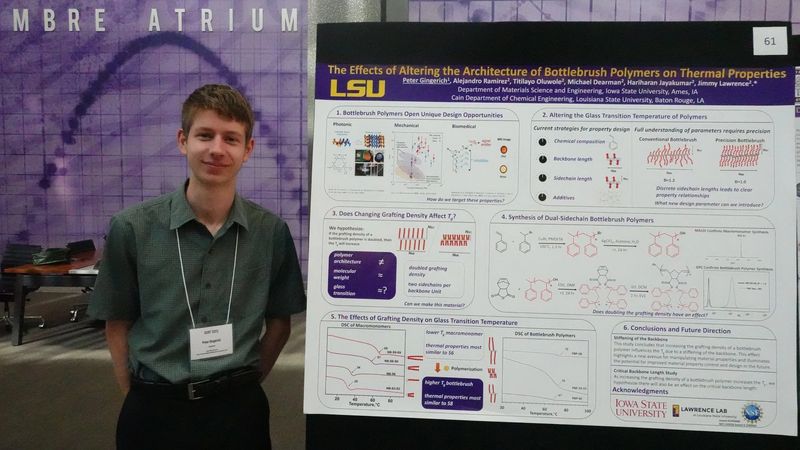 An undergraduate poster on how bottlebrush architecture changes thermal properties